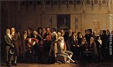 Louis-leopold Boilly Canvas Paintings - Meeting of Artists in Isabey's Studio
